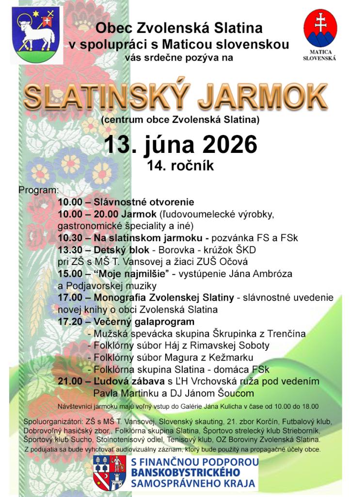 Slatinský jarmok 13.6.2026